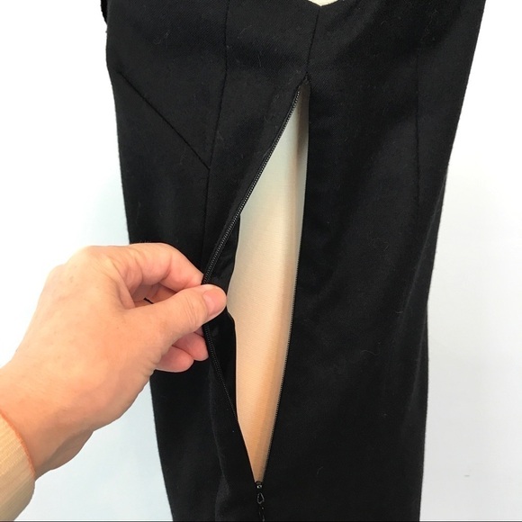 J Crew Black Ribbon Ravine Cap Sleeve Wool Dress S - Picture 12 of 12